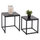 Set tavolina anësore Grelay 2-pjesësh MDF & metal 45×45×50 cm (HM8762.13)