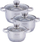 Set tenxhere Kamille, 6 copë, çelik inox, me kapakë xhami