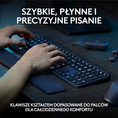 Set tastierë dhe maus Logitech MX Master 3S for Business + MX Keys S Wireless, Bluetooth Logi Bolt, grafit