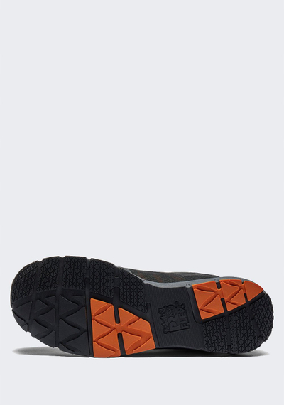 Këpucë pune Timberland Radius Low S1P, mbrojtje kompozite, rrjetë frymëmarëse, e zezë portokalli, nr 43