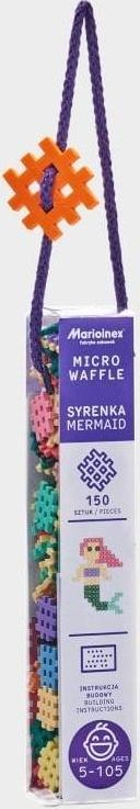 Lodër me tulla ndërtimi Marioinex Micro Waffle Mermaid, 150 copa, me shum ngjyra