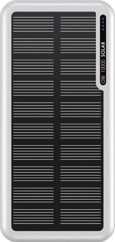 Надворешна батерија Boompods Solar Obi, 10000mAh, соларен панел, бела