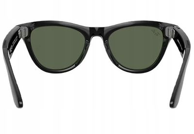 Syze inteligjente Ray Ban Meta Skyler, lente të gjelbra, kamera dhe audio, të zeza