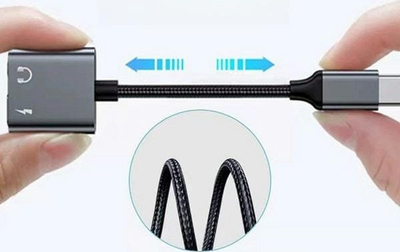 Адаптер USB-C во USB-C и приклучок 3.5mm Beline Splitting, 60W, црн