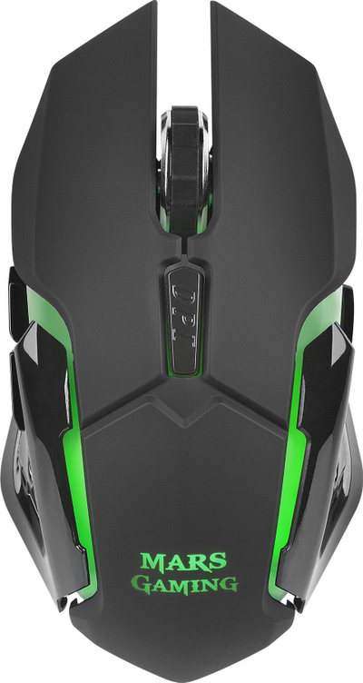Geјмерски глушец Mars Gaming MMW, 3200 DPI, 6 копчиња, со LED светла