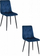 Karrige OSKAR Libra, kadife navy blue, këmbë t'zeza metal, set me 2 copa
