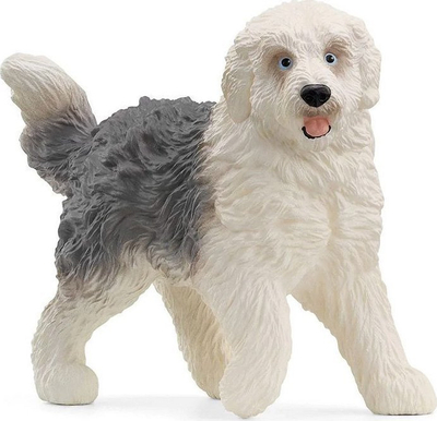 Figurinë qen Schleich Farm World Old English Sheepdog, plastikë, për fëmijë 3+