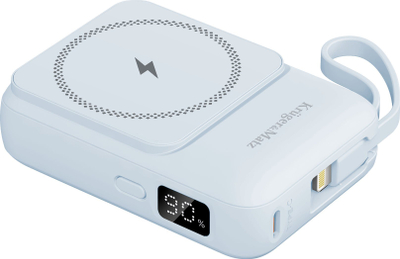 Power bank Wekome Kruger&amp;Matz 10000 mAh, MagSafe me induksion, me kabllo, blu