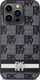 Mbulesë telefoni DKNY PU Leather Checkered, për iPhone 14 Pro, model me vija, e zezë