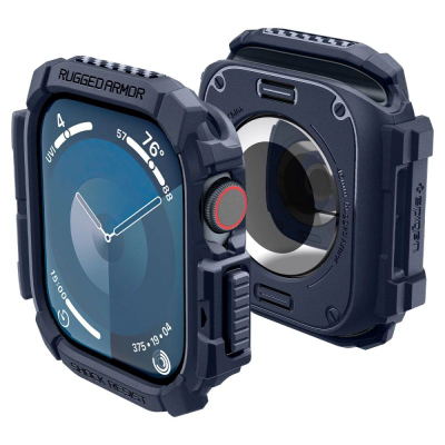Mbulesë Spigen Rugged Armor për Apple Watch 10 46mm, mbrojtëse nga goditjet, blu e errët