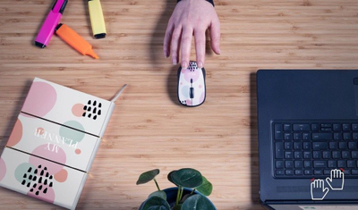 Maus Trust YVI, wireless, USB, i zi dhe rozë