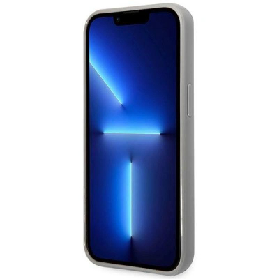 Kapak telefoni Karl Lagerfeld për iPhone 14 Pro 6.1", plastik, argjend