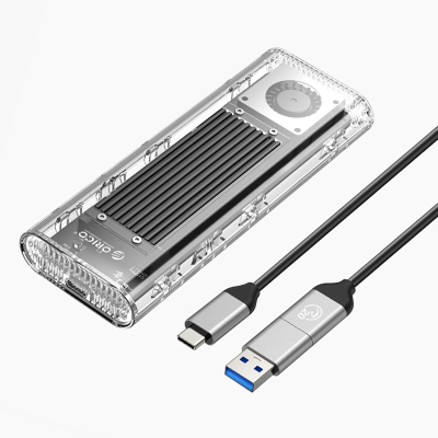 Kuti eksternale SSD Orico TCM2-G20, për M.2 NVMe, USB-C 3.2 20Gb/s, e tejdukshme