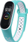 Rrip silikoni Hurtel për Xiaomi Mi Band 5 Dots, zëvendësues, turquoise me të bardhë