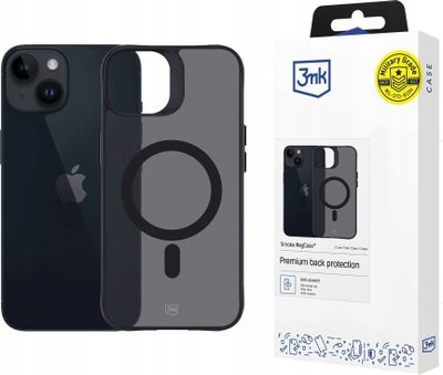 Maskë mbrojtëse MagSafe Smoke MagCase për iPhone 13 14 6.1", gjysmë e tejdukshme, gri smoke