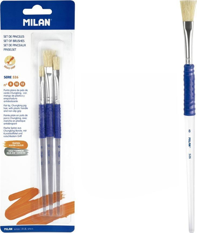Set furçash pikture Milan 526, 3 copë, qime natyrale