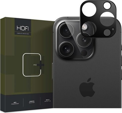 Mbulesë kamere Hofi Alucam Pro+, për iPhone 16 Pro dhe 16 Pro Max, metal, e zezë