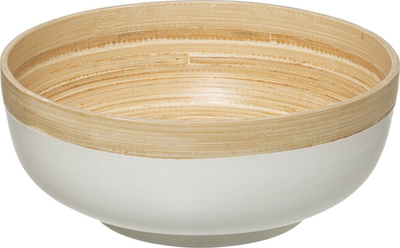 Tas sallate 5five Blanc Kitchen, 20 cm, 1.5L, i bardhë me bambu
