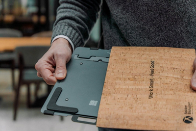 Standi për laptop dhe tablet BakkerElkhuizen FlexTop 170, i rregullueshëm, portativ, gri e errët