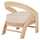 Karrige Donita rattan natyral jastëk i bardhë 67×74×78 cm (HM9838), bardhë