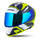 Helmetë moto CASSIDA Aero Drome, madhësia M, blu verdhë fluo e bardhë