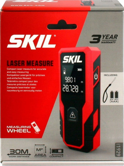 Dalmues lazerik Sourcing 1929AA, rreze 30 m, ekran LCD, i kuq