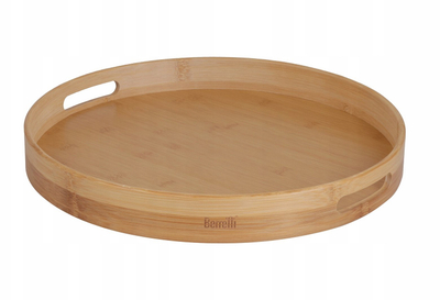 Тасна округла од бамбус Berretti BR-0282, 40cm, 5cm, природна