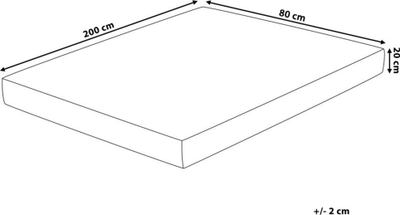Dyshek memory foam GLEE Firm, 80 x 200 cm, i bardhë