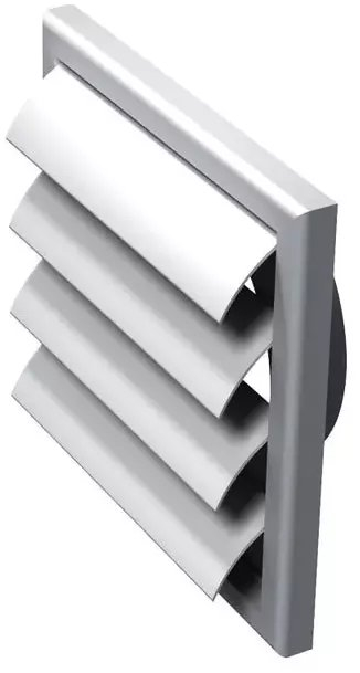 Grilë muri ventilimi MVM MVM150S, 150x150mm, alumini me rrjetë insektesh, e bardhë