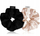 Goma flokësh satin GLOV Satin Scrunchies M, set 2 copë, sparkling wine dhe të zeza