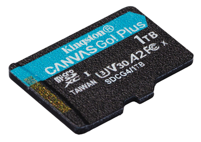 Kartë memorie Kingston MicroSDXC Canvas Go Plus, 1TB, me adapter