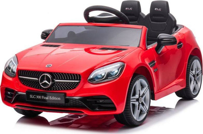 Makina elektrike për kalamajt Lean Toys Mercedes SLC 300, me 2 motorë, me pult për prindërit, e kuqe