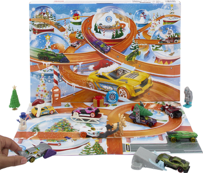 Kalendar Adventi Hot Wheels, 24 surpriza, vetura 1:64, shumëngjyrësh