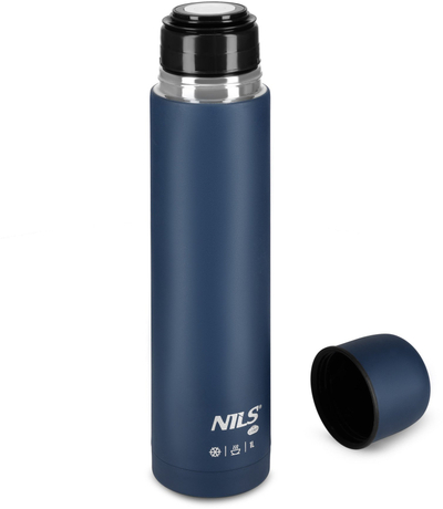 Termus udhëtimi NILS Camp NC3804, 1L, çelik inox, gri