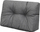 Jastëk për stol paletesh Hobbygarden SHORT BACKREST LEO, pëlhurë Ekolen, ngjyrë grafit