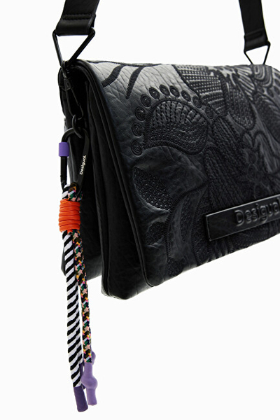 Çantë krahu për femra Desigual Bag Alpha Dortmund Flap 2, e zezë