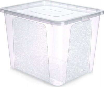 Kuti ruajtjeje plastike, me kapak, transparente