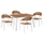 Set Tavolinë me 4 karrige HM11426, bardhë