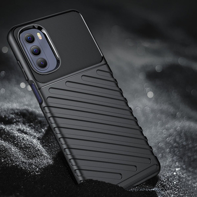 Mbrojtëse telefoni Thunder Case për Motorola Moto G Stylus 2022, TPU armor, antirënie, e zezë