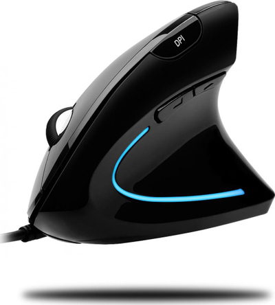 Maus Spire Ergonomic, me kabllo, USB, i zi