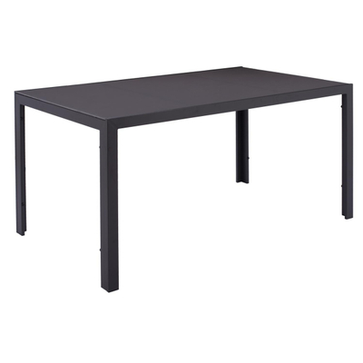 Tavolinë metalike + xham 150×90×75 cm,"HM5767.01", gri