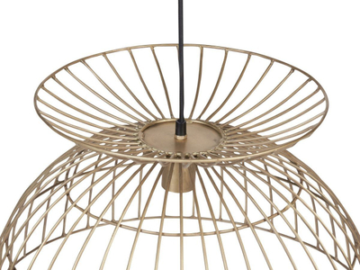 Lampë varëse Beliani Mahanadi, metal, stil kafaz, ngjyrë bronxi