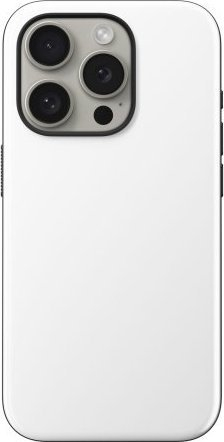 Mbulesë sportive për iPhone 15 Pro, kapje antirrëshqitje, dizajn i hollë, e bardhë me shkëlqim