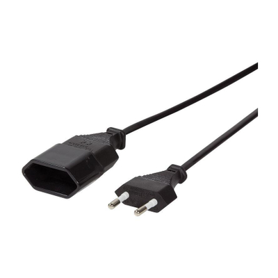 Kabllo zgjatëse e rrymës LogiLink CP123 Euro CEE 7/16, 2m, e zezë - CP123