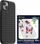 Mbrojtëse telefoni Pinifit Set Case Pinit Dynamic, për iPhone 14 Plus 6.7" dhe iPhone 15 Plus 6.7", model Flower Butterfly, e zezë