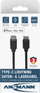 Kabllo USB Ansmann USB C Lightning, 1.2 m, e zezë