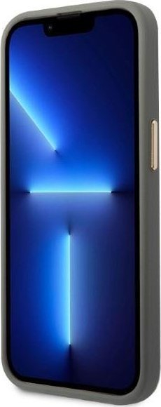 Mbulesë telefoni Guess Peony Logo Plate GUHMP13XSAPSTG, për iPhone 13 Pro Max 6.7", MagSafe, gri
