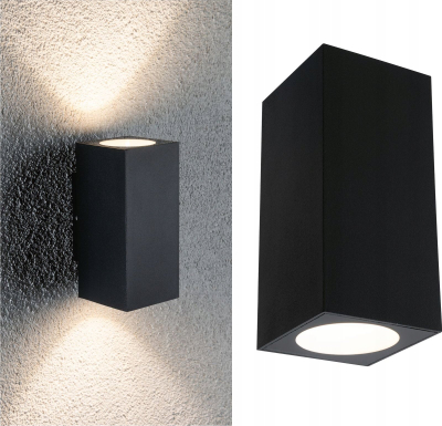 Aplik muror Paulmann Flame, 2x LED, 12.8cm, antracit