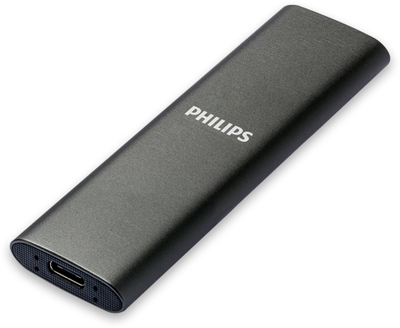 Disk i jashtëm SSD Philips, 1TB, USB, i zi