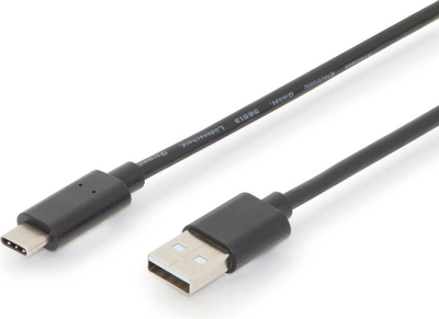 Digitus USB Type-C Поврзувачки Кабел, Type A до C, 3 m, Црн